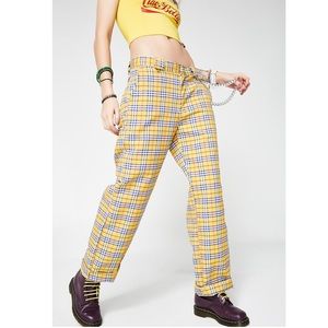 Clueless Yellow Plaid O-Mighty Pants